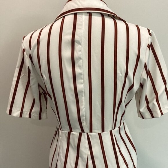 Nasty Gal White You're Just My Stripe Utility Jumpsuit​​​ - Picture 10 of 14